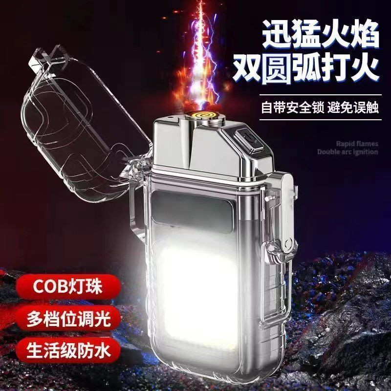 Allume-cigare de travail LED Portable transfrontalier, multifonctionnel, Arc électrique, Rechargeable, Flash puissant, lampes de poche USB, Torches