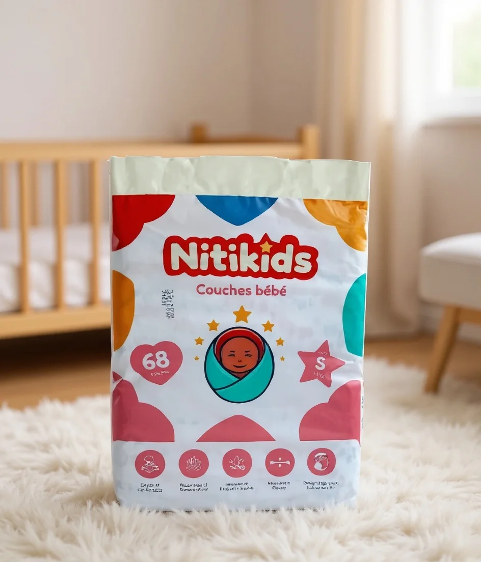 NITIKIDS TAILLE S (3-8 KG) - 68 COUCHES