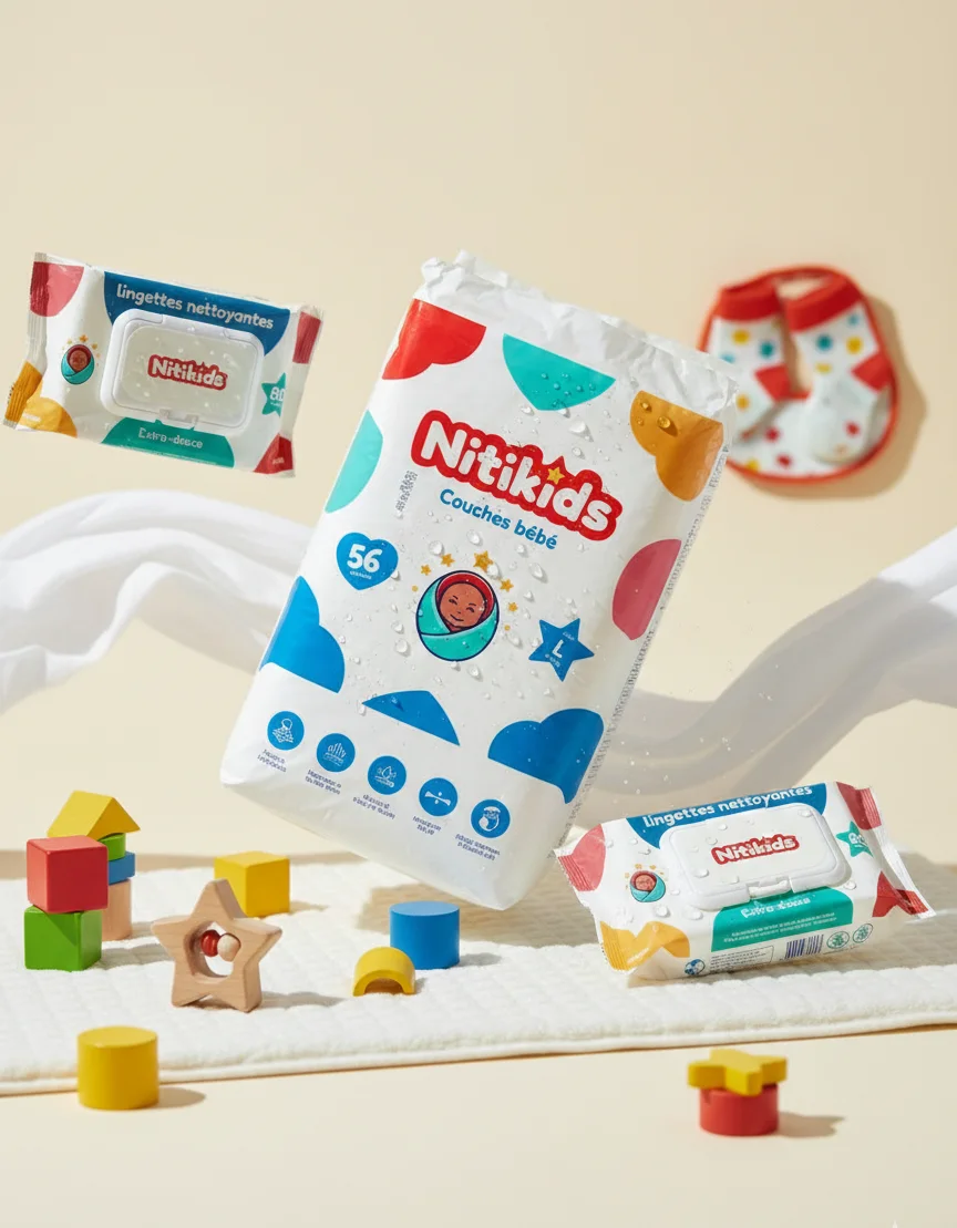DUO COUCHES NITIKIDS TAILLE L (9-14 KG) - 56 COUCHES