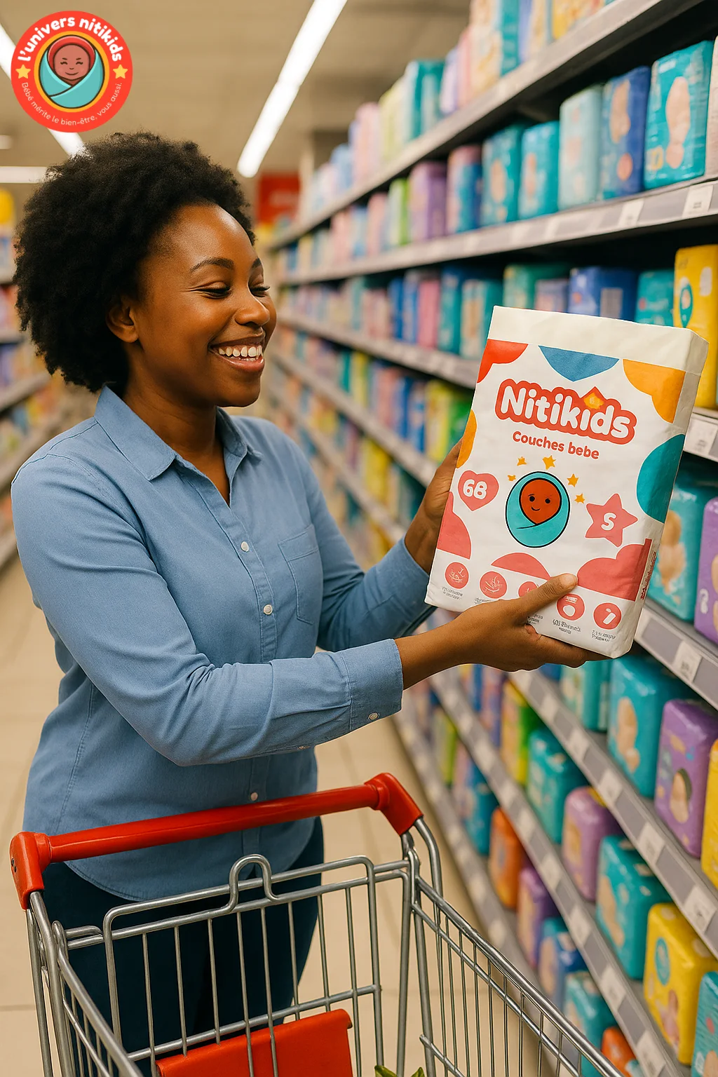 NITIKIDS TAILLE S (3-8 KG) - 68 COUCHES