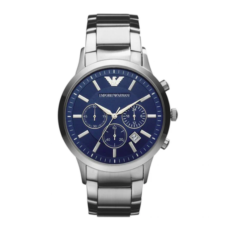 Montre Homme Emporio Armani Chronographe (Bleu)