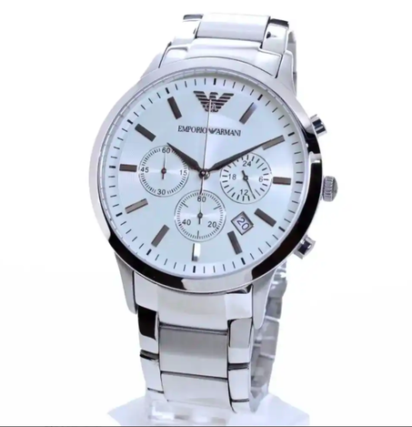 Montre Homme Emporio Armani Chronographe (Blanc)