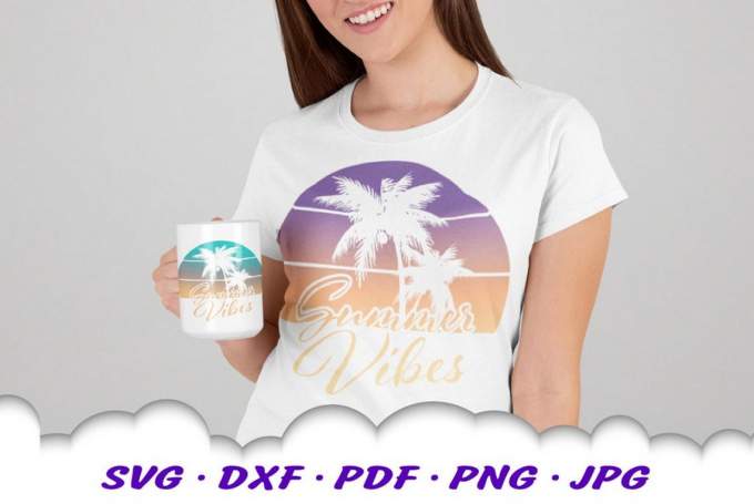Beach Vibes Summer Turtle SVG Bundle