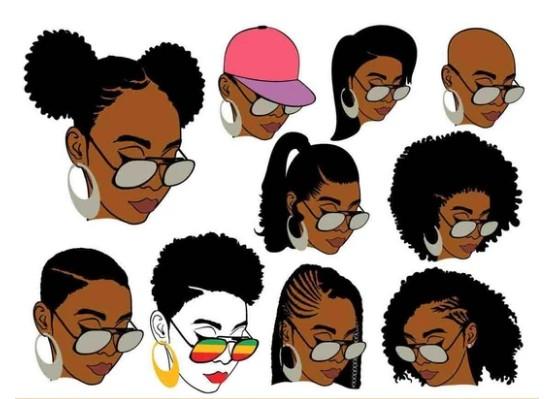 +1000 Afro women Svg bundle files