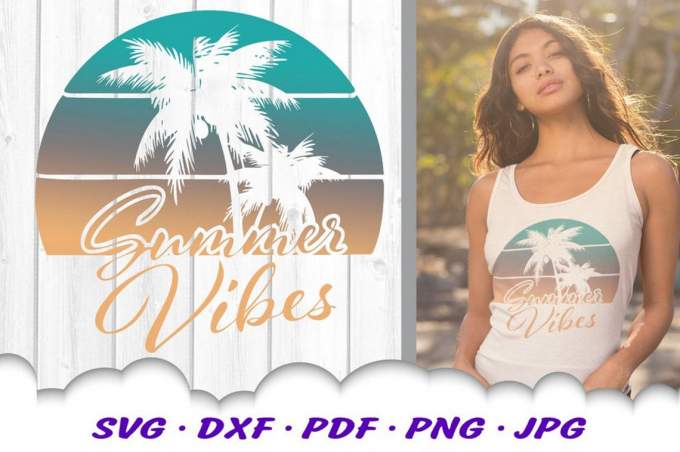 Beach Vibes Summer Turtle SVG Bundle