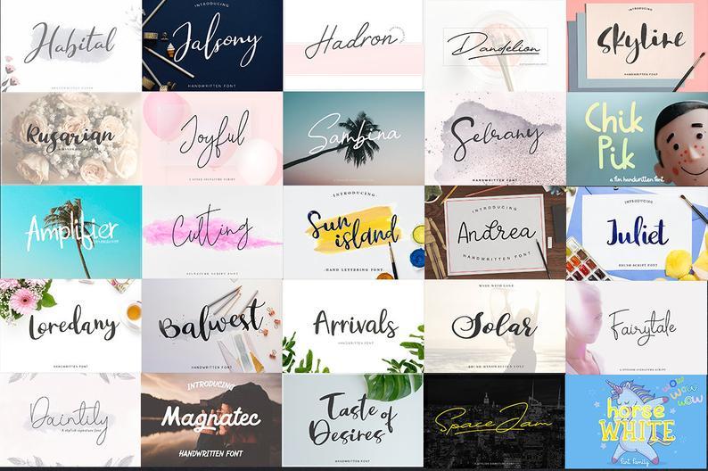 2800 Fonts bundle Handwritten font