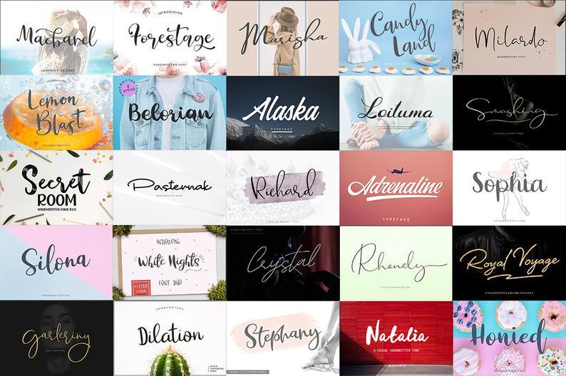 2800 Fonts bundle Handwritten font