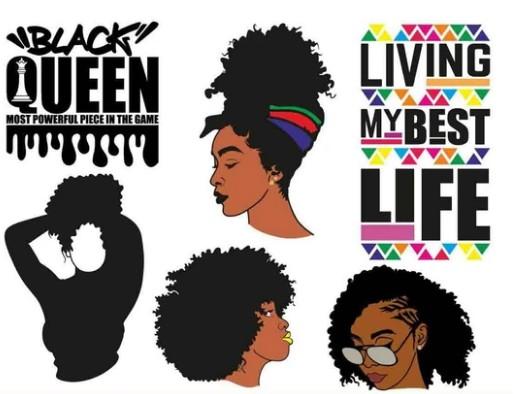 +1000 Afro women Svg bundle files