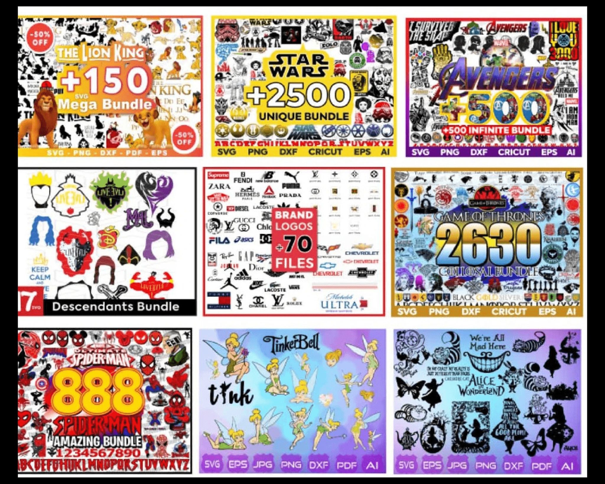 200,000 MEGA UNIQUE DESIGN SVG BUNDLE