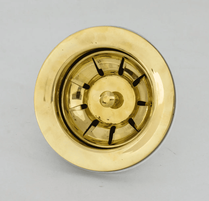 Brass Sink Drainer - A Centerpiece with a Natural Patina