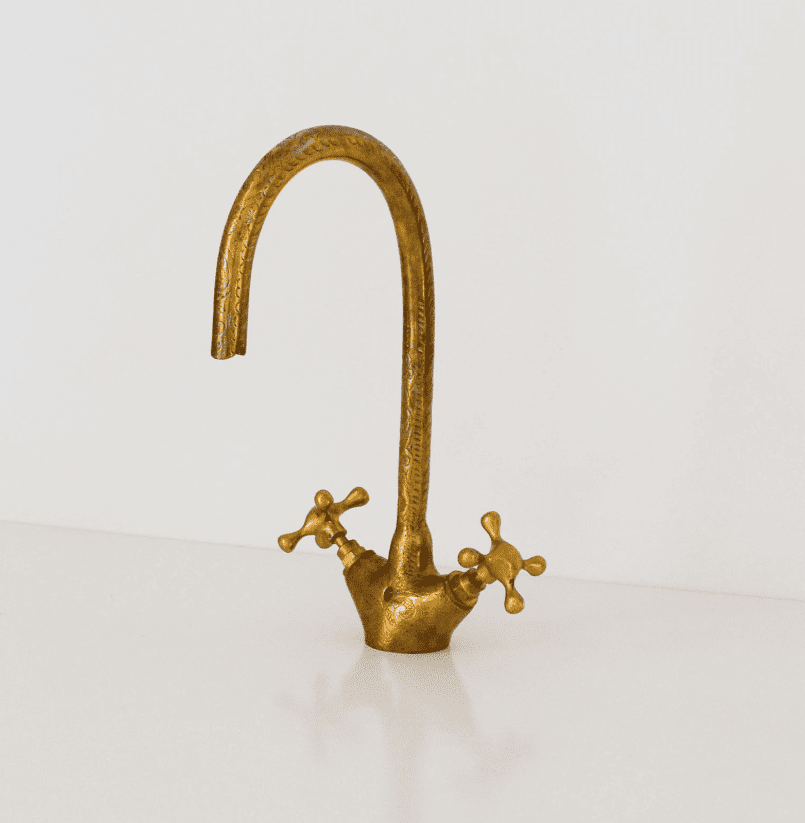 Moroccan Handmade Brass Faucet - Vintage Kitchen & Bathroom Fixture | Artisan Crafted Moorish Design