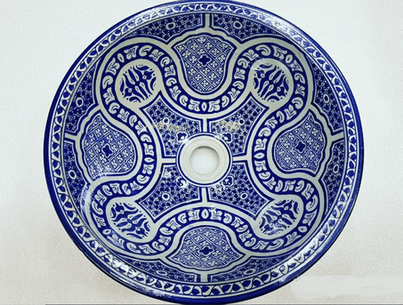 Handmade Moroccan Sink – Artisan Ceramic Wash Basin | free shipping