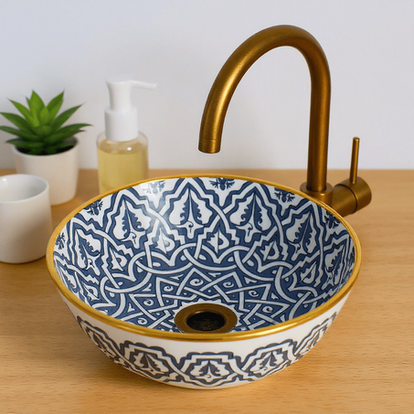 moroccan  ceramic  Sink - Artisanal moroccan Basin with Free Shipping
