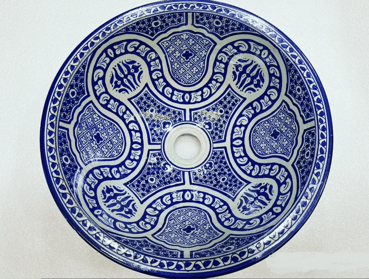 Handmade Moroccan Sink – Artisan Ceramic Wash Basin | free shipping