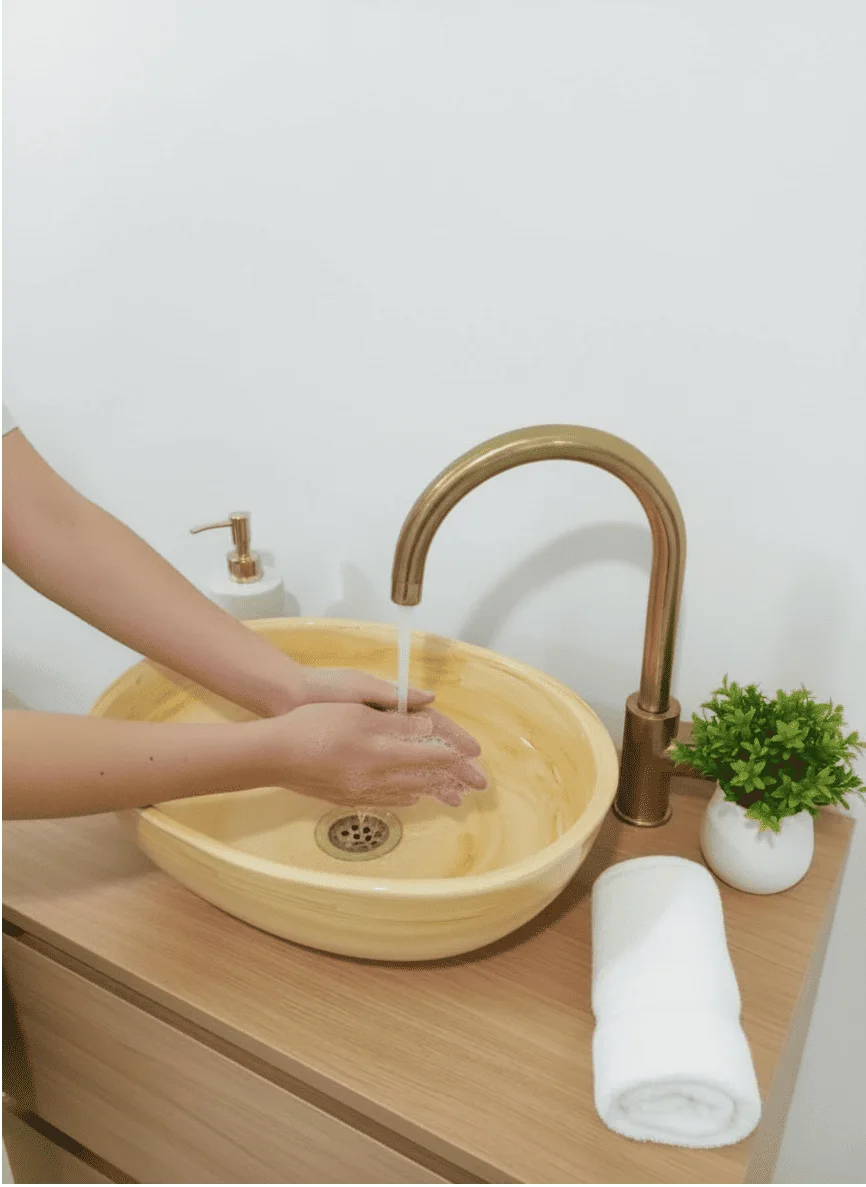 Oval Hand-Painted Ceramic Sink, Moroccan Bathroom Basin, Artisan Washbasin free shipping