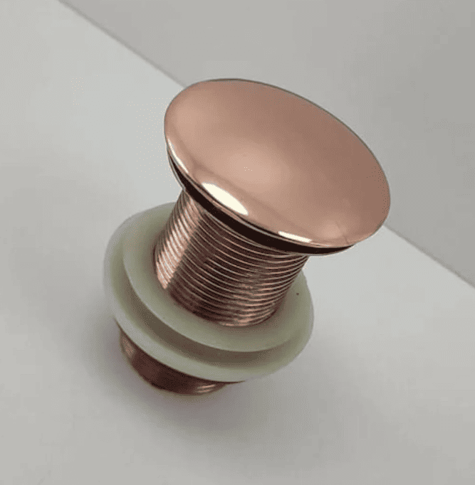 Unlacquered Copper sink drain, Solid Copper Drain, Pop Up Drain
