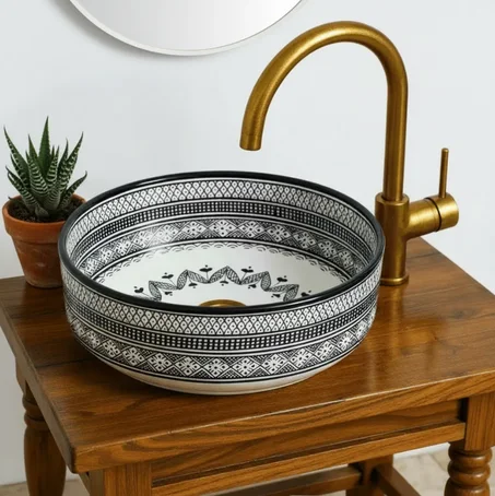 Vessel Sink | Bathroom Basin – Handmade Moroccan Ceramic Artisan Sink