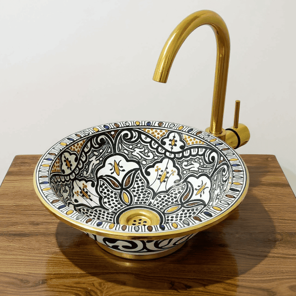 Moroccan ceramic  Sink - handmade sink ,modern  Basin with Free Shipping
