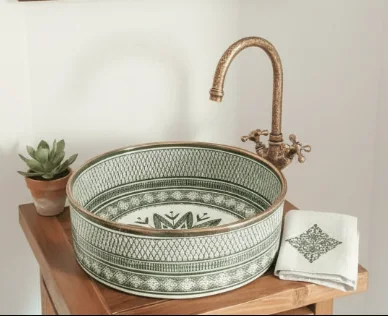 Modern ceramic  Sink -moroccan sink - Ceramic Bathroom  sink with free shipping