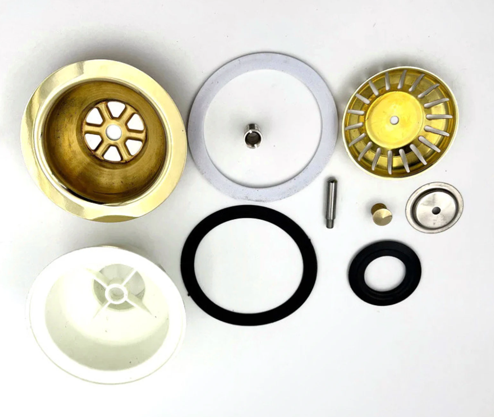 Solid Brass Sink Drain - An Elegant Centerpiece that Develops a Unique Patina