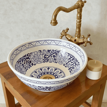 Handmade Ceramic Basin, Artisan Crafted Bathroom Sink free shipping