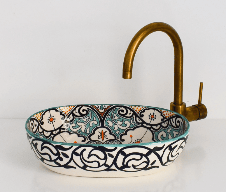 moroccan oval ceramic Sink ,ceramic Sink,sink for modern Bathroom free shipping