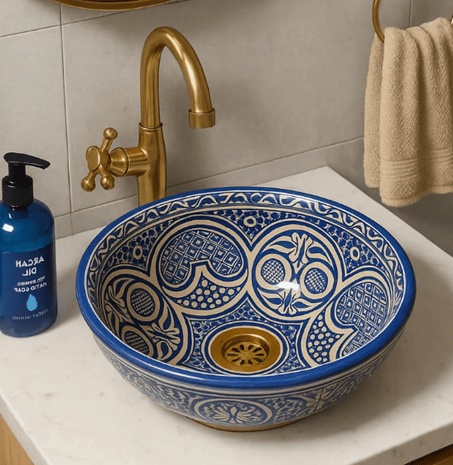 Bespoke Ceramic Sink for Bathroom 100% Handmade , Vessel Sink,Custom Sink Vanity,Pottery Handmade Sinks, Bathroom Decoration.