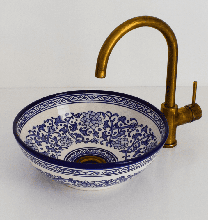 moroccan ceramic Sink - Handmade  Vessel Sink |sink - handmade  sink .free shipping