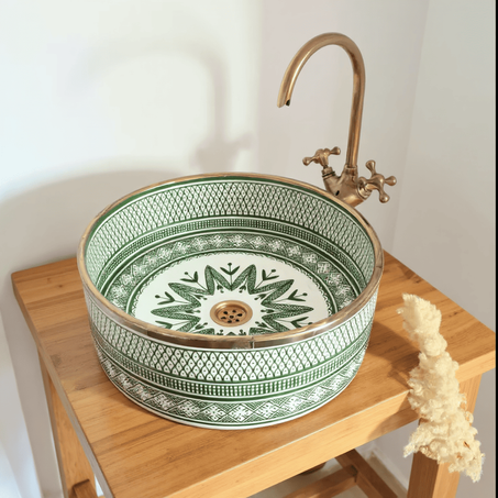 moroccan  ceramic sink ,Bathroom Sink ,handmade sink . free shipping