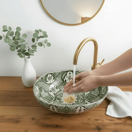 Oval Ceramic Sink – Vanity Basin for Bathroom, Farmhouse sink | Free Shipping