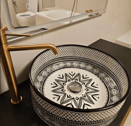 Moroccan Sink - Handmade Ceramic Vessel Sink |free shipping