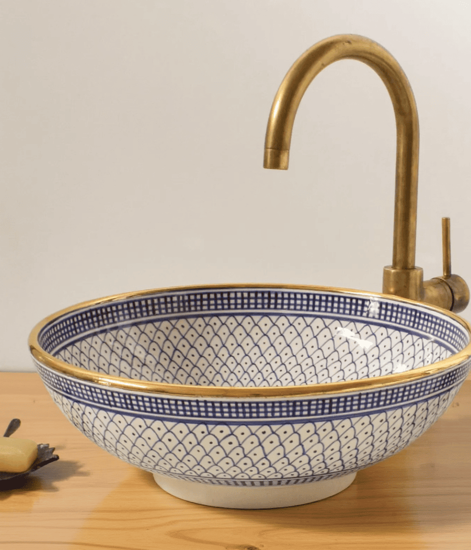 crafts ceramic  Sink - Artisanal Vanity Basin with Free Shipping