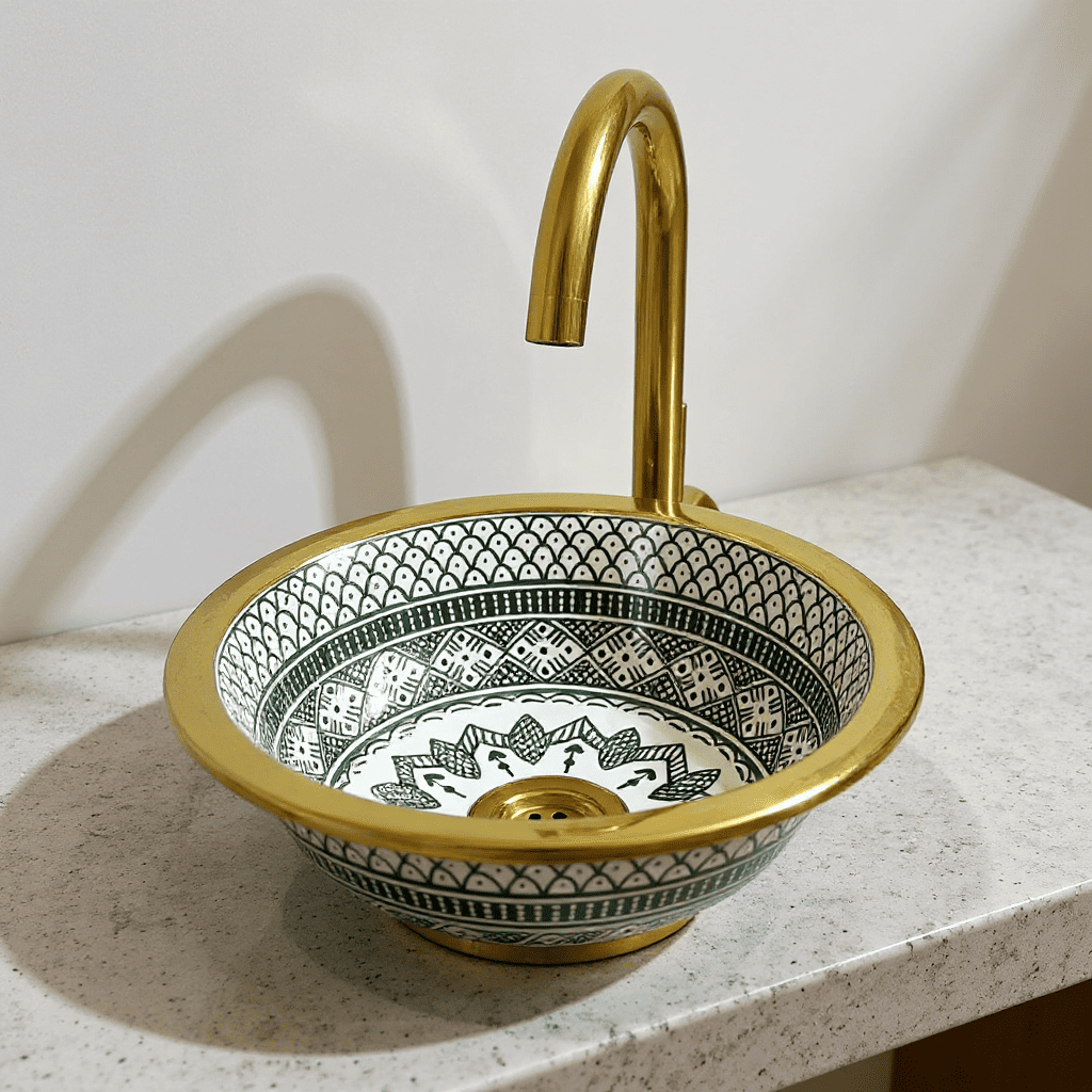 Moroccan Sink – Unique Ceramic Bowl for Bathroom or Kitchen