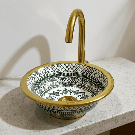 Moroccan Sink – Unique Ceramic Bowl for Bathroom or Kitchen