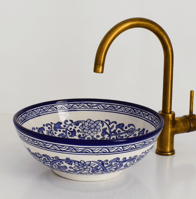 moroccan ceramic Sink - Handmade  Vessel Sink |sink - handmade  sink .free shipping