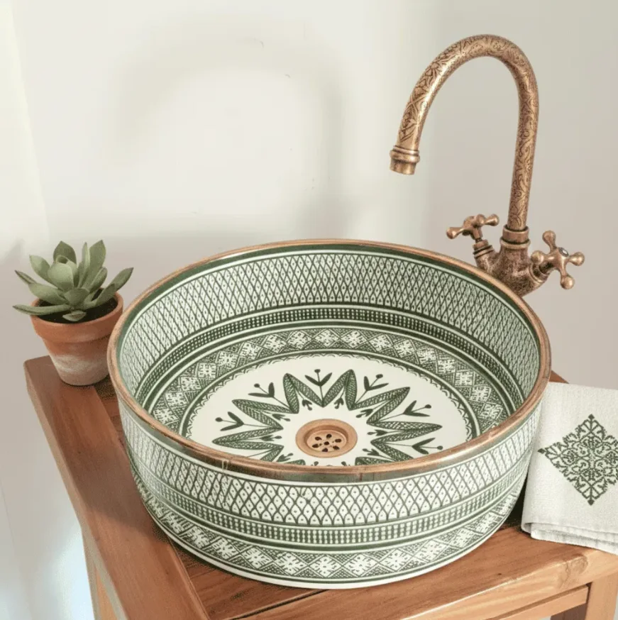 Modern ceramic  Sink -moroccan sink - Ceramic Bathroom  sink with free shipping