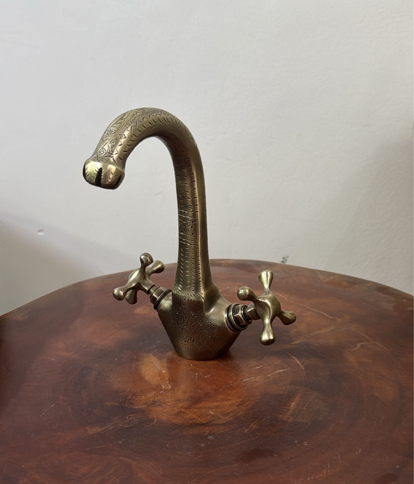 handmade Brass Vanity Faucet for Single-Hole Sinks | free shipping