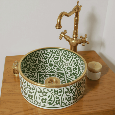 moroccan  Ceramic sink , Crafted Bathroom Sink ,handmade sink . free shipping