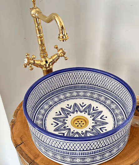 moroccan  Sink ,handmade Sink Bowl, Ceramic Basin, Hand Wash Basin,