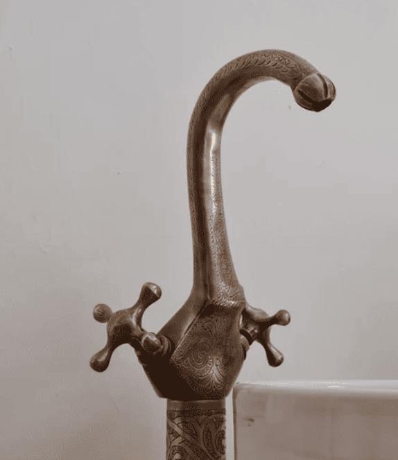 Handcrafted Aged Brass Basin Tap . Bar Faucet Modern Bathroom Tap free shipping