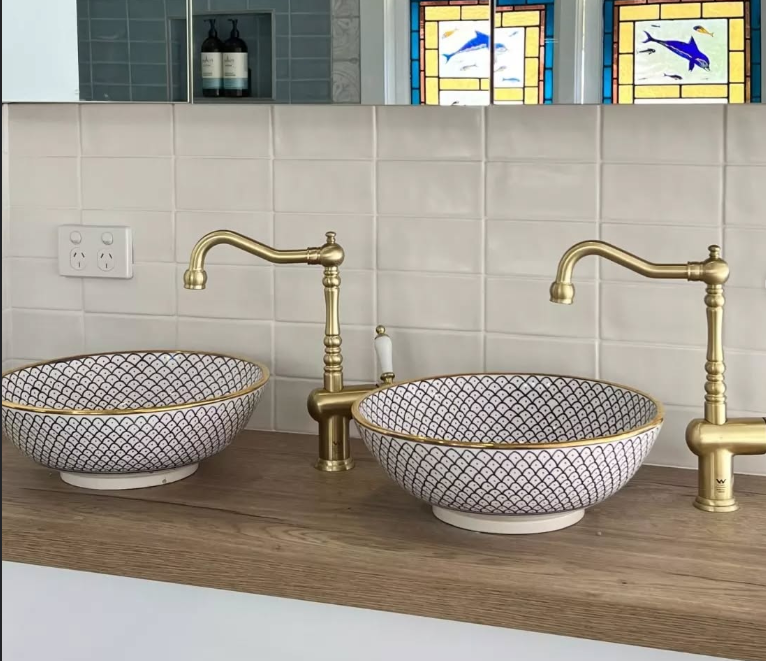 Moroccan Ceramic Vessel Sink – Handmade Bathroom Basin | Artisan Tile Design