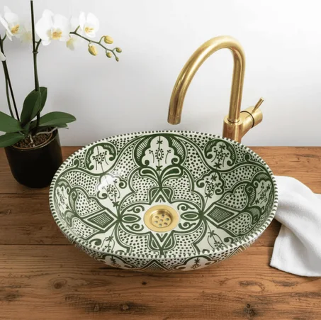 Modern Oval Ceramic Vessel Sink – Vanity Basin for Bathroom, Farmhouse & Boho Decor | Free Shipping