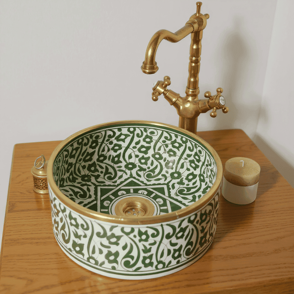 moroccan  Ceramic sink , Crafted Bathroom Sink ,handmade sink . free shipping
