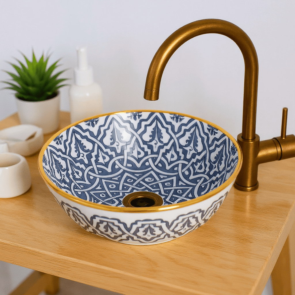 moroccan  ceramic  Sink - Artisanal moroccan Basin with Free Shipping
