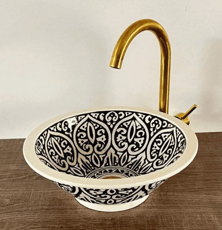 Moroccan Sink - Handmade Ceramic Vessel Sink | modern bathroom