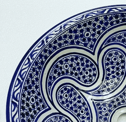 Handmade Moroccan Sink – Artisan Ceramic Wash Basin | Moroccan Decor