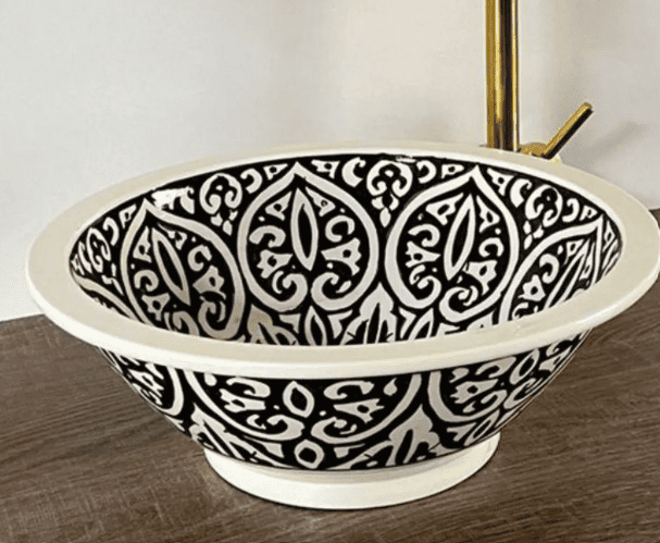 Moroccan Sink - Handmade Ceramic Vessel Sink | modern bathroom