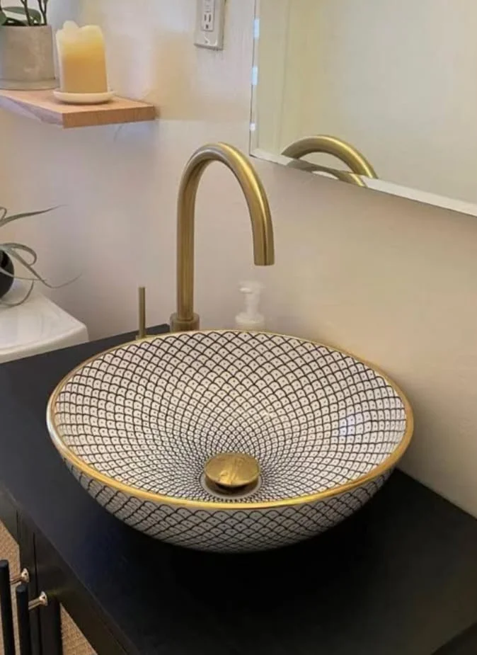 Moroccan ceramic  Sink - Handmade Ceramic Vessel Sink | handmade  sink .free shipping