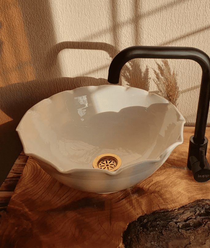 handmade ceramic sink , Vessel Sink,Custom Sink Vanity,Pottery Handmade Sinks, Bathroom Decoration.