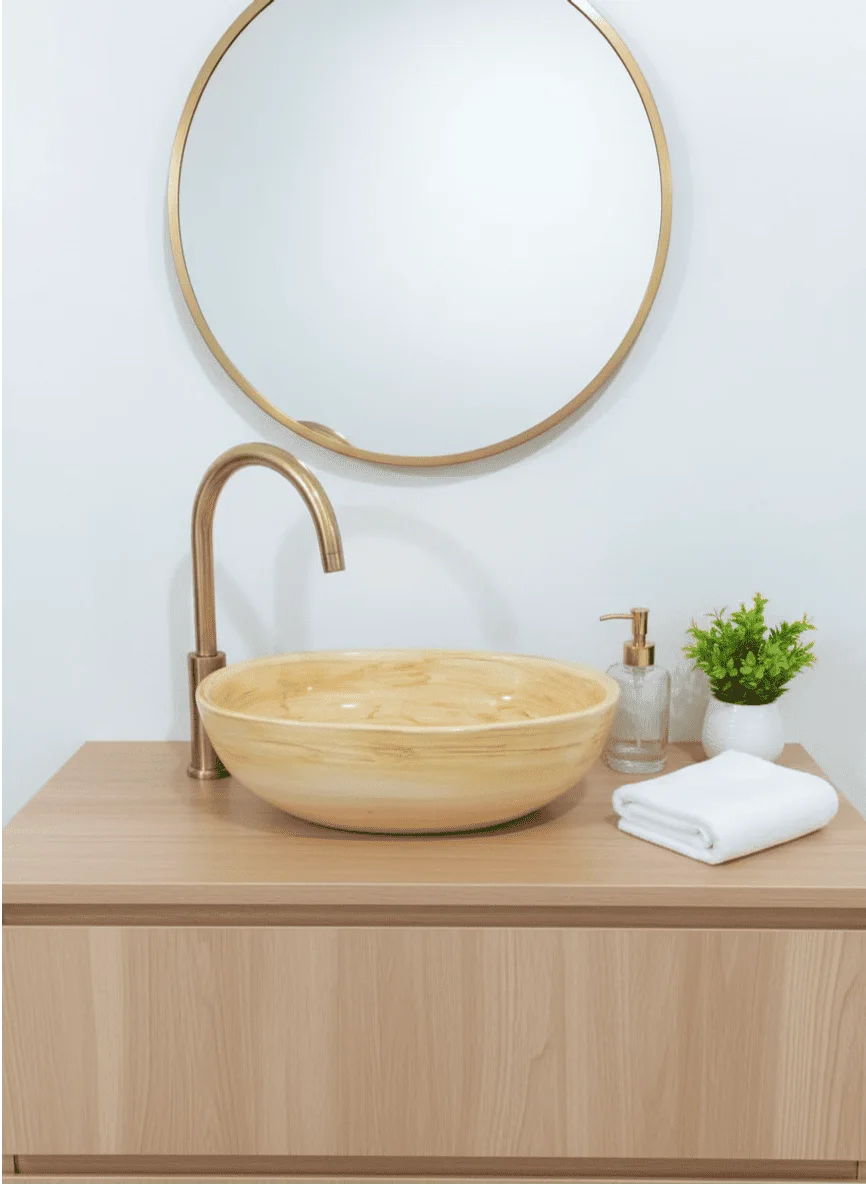 Oval Hand-Painted Ceramic Sink, Moroccan Bathroom Basin, Artisan Washbasin free shipping